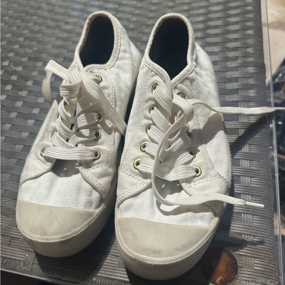 Classic White Canvas Sneakers